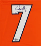 John Elway Signed Denver Broncos Nike Orange Jersey