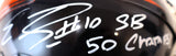 Emmanuel Sanders Autographed Mini Helmet Inscribed "SB 50 Champs!" JSA COA