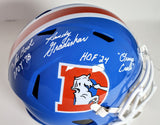 Randy Gradishar Autographed/4 Inscriptions Broncos "D" Full-Size Replica Helmet