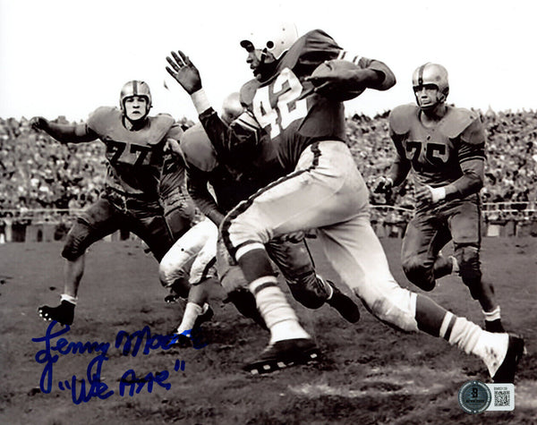 Lenny Moore Signed Penn State Nittany Lions 8x10 Photo We Are BAS 47193