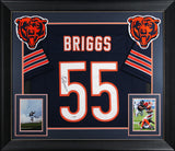 Lance Briggs Authentic Signed Navy Pro Style Framed Jersey Autographed JSA