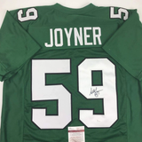Autographed/Signed Seth Joyner Philadelphia Green Football Jersey JSA COA