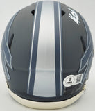 KEON COLEMAN AUTOGRAPHED BILLS SLATE GRAY SPEED MINI HELMET BECKETT 236175