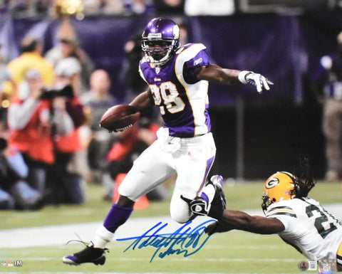Adrian Peterson Autographed Vikings 16x20 Running Photo - Beckett W Hologram