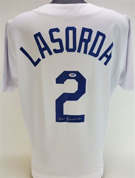 Tommy Lasorda Signed Los Angeles Dodgers Jersey (PSA COA) 2xNL Manager –  Super Sports Center