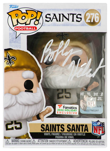 Bobby Hebert Signed New Orleans Saints SANTA Funko Pop Doll #276 - (SS COA)
