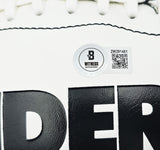 BO JACKSON AUTOGRAPHED SIGNED RAIDERS WHITE LOGO FOOTBALL BECKETT WITNESS 239857