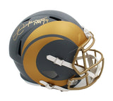 Eric Dickerson Signed Los Angeles Rams Speed Full Size Slate Helmet - HOF 99