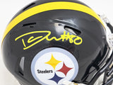 DARNELL WASHINGTON AUTOGRAPHED STEELERS BLACK MINI HELMET BECKETT WITNESS 216802
