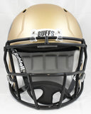Travis Hunter Autographed Colorado Buffaloes F/S Speed Helmet- Beckett W Holo