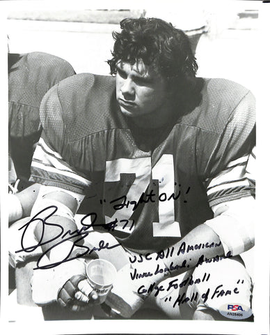 Brad Budde CFB HOF Signed/Auto/Inscr 8x10 Photo USC Football PSA/DNA 185123