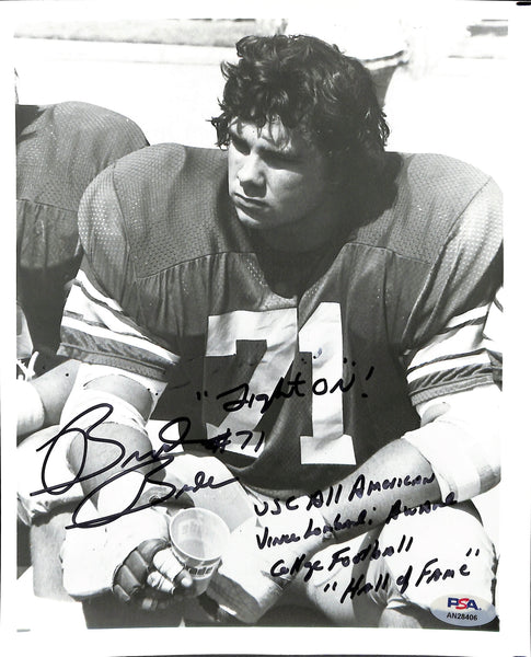 Brad Budde CFB HOF Signed/Auto/Inscr 8x10 Photo USC Football PSA/DNA 185123