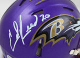 Ed Reed Autographed Baltimore Ravens Flash Speed Mini Helmet-Beckett W Hologram