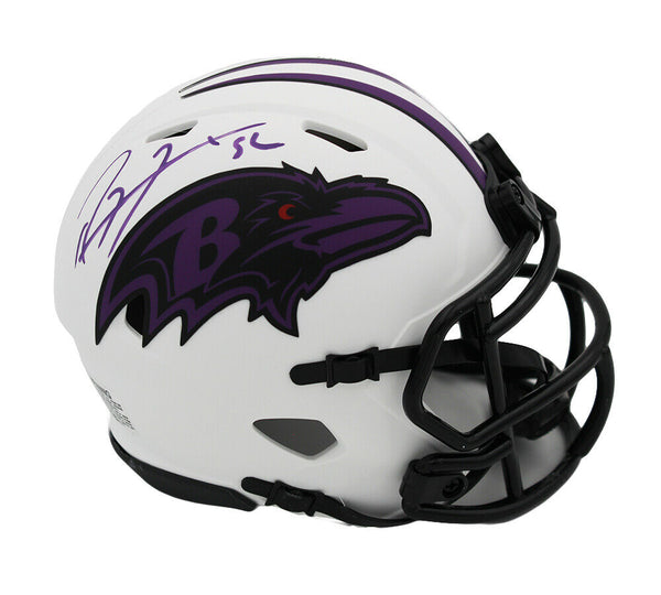 Ray Lewis Signed Baltimore Ravens Speed Lunar NFL Mini Helmet