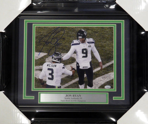 JON RYAN AUTOGRAPHED FRAMED 8X10 PHOTO SEATTLE SEAHAWKS MCS HOLO STOCK #108007