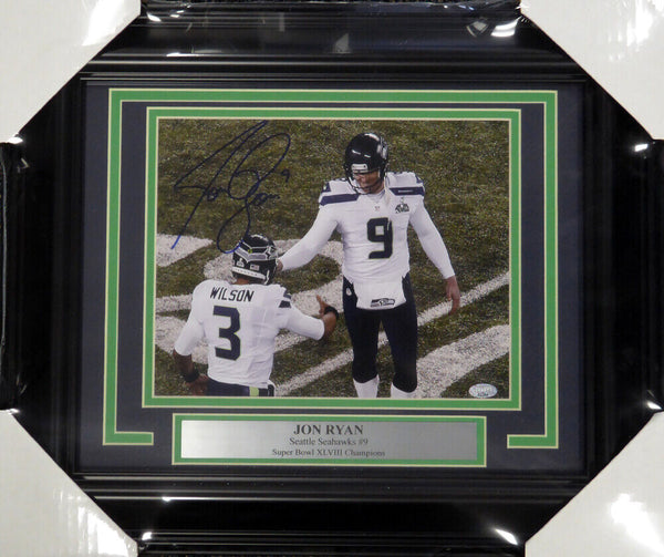 JON RYAN AUTOGRAPHED FRAMED 8X10 PHOTO SEATTLE SEAHAWKS MCS HOLO STOCK #108007