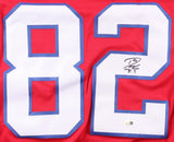 Don Beebe Signed Buffalo Bills Alternate Jersey (JSA) Super Bowl XXXI Champ W.R.