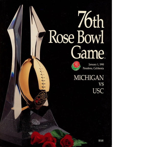 Unautographed Magazine USC Trojans vs Michigan 1990 Rose Bowl Program 58425