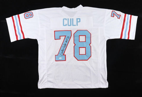 Curley Culp Signed Houston Oilers Jersey Inscribed HOF 13 (JSA COA) 6xPro Bowler