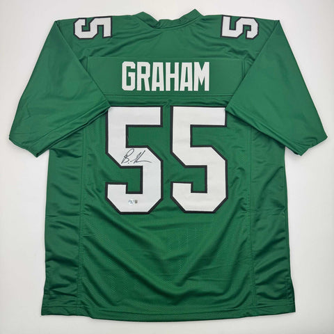 Autographed/Signed Brandon Graham Philadelphia Kelly Green Jersey JSA COA