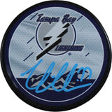 Victor Hedman Autographed Tampa Bay Lightning Reverse Retro Puck Fanatics 53822
