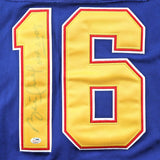 Brett Hull Signed Blues CCM Authentic Captain's Jersey Inscribed "HOF 2009"/ SGC