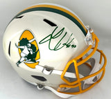 Packers LUKAS VAN NESS Signed Full Size 26 RETRO Replica Speed Helmet AUTO - JSA