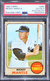 Yankees Mickey Mantle Signed 1968 Topps #280 Card Graded VG-EX 4 PSA/DNA Slabbed