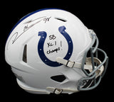 Robert Mathis Signed Indianapolis Colts Speed Authentic NFL Helmet - Inscription