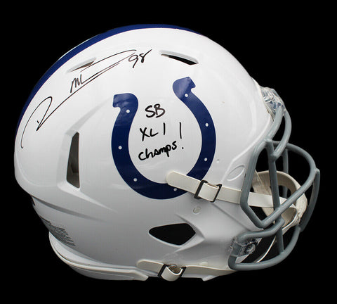 Robert Mathis Signed Indianapolis Colts Speed Authentic NFL Helmet - Inscription