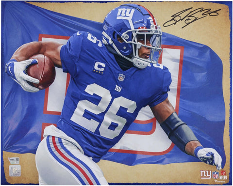 Saquon Barkley New York Giants Signed 16 x 20 Photo Print-Art by Brian Konnick