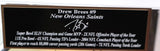 Drew Brees New Orleans Saints Autographed/Inscribed Helmet w/case Fanatics COA