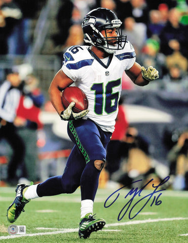 Tyler Lockett Autographed 11x14 Photo Seattle Seahawks Beckett Witness #1W198198