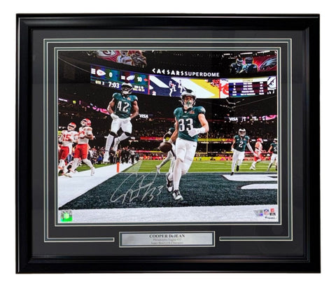Cooper DeJean Signed Framed 16x20 Eagles Super Bowl 59 Pick Six Photo 2 Fanatics