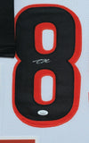 FRAMED CINCINNATI BENGALS TEE HIGGINS AUTOGRAPHED JERSEY JSA COA