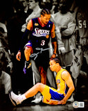 ALLEN IVERSON AUTOGRAPHED 8X10 PHOTO PHILADELPHIA 76ERS BECKETT WITNESS 220627