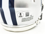 DEZ BRYANT AUTOGRAPHED COWBOYS SILVER SPEED MINI HELMET BECKETT WITNESS 230224