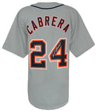 Miguel Cabrera (TIGERS) Signed Grey Custom Baseball Jersey - (SCHWARTZ COA)