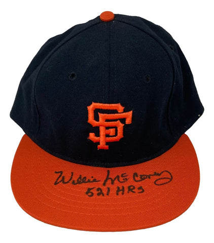 Willie McCovey Signed Giants Cooperstown Collection Hat 521 HRs Insc PSA