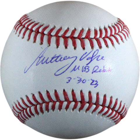 Anthony Volpe Autographed New York Yankees OML Baseball MLB Debut Fanatics 54469