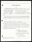 Biggie Munn HOF Michigan State Head Coach Signed/Auto Contract JSA BA199654