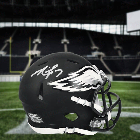 Michael Vick Philadelphia Eagles Autographed Signed Black Mini-Helmet JSA COA