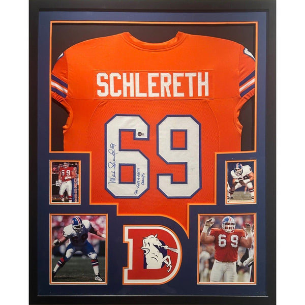 Mark Schlereth Autographed Signed Framed Denver Broncos Jersey BECKETT