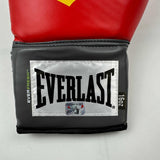 Autographed/Signed Mike Tyson Imperfect Red Everlast Boxing Glove Holo COA
