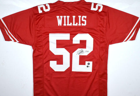 Patrick Willis Autographed Red Pro Style Jersey-Beckett W Hologram *Black *2