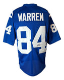 Tyler Warren Indianapolis Signed Autographed Blue Football Jersey JSA