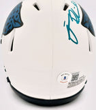 JAMES ROBINSON AUTOGRAPHED JAGUARS LUNAR ECLIPSE MINI HELMET BECKETT 199252