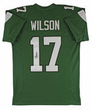Garrett Wilson Authentic Signed Green Pro Style Jersey Signed on #1 JSA Witness