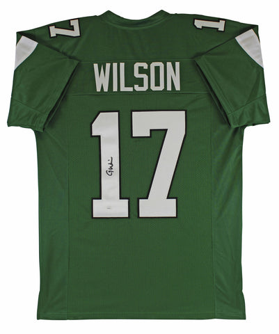 Garrett Wilson Authentic Signed Green Pro Style Jersey Signed on #1 JSA Witness