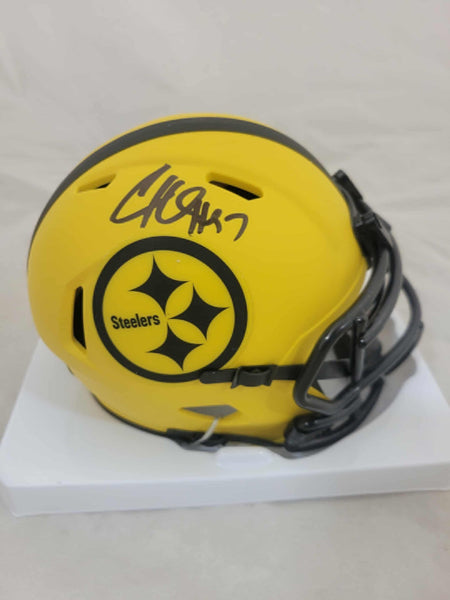 CAM HEYWARD SIGNED PITTSBURGH STEELERS RAVE SPEED MINI HELMET BECKETT QR